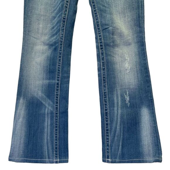 Miss Me Y2K Jeans Bling Rhinestone Angel Wing Bootcut Medium Wash JP5086 Size 29 - Picture 12 of 16